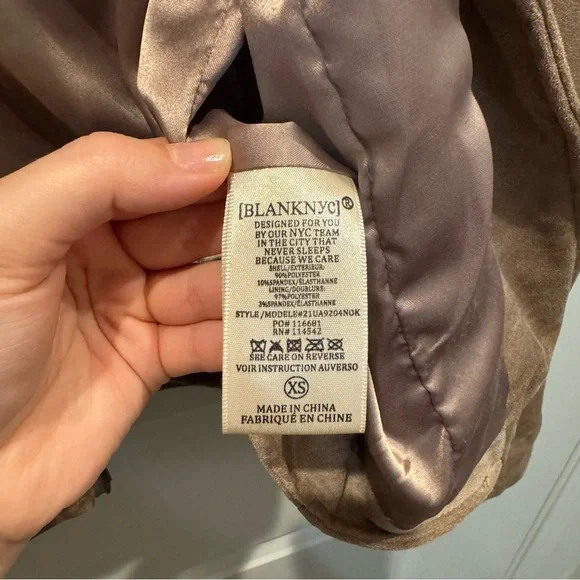 Blank NYC Suede Women's Moto Jacket - Picture 3 of 5